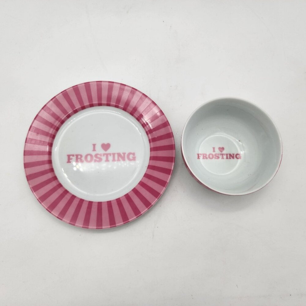 Cake Boss Bowl and Plate Set Pink - Picture 3 of 4